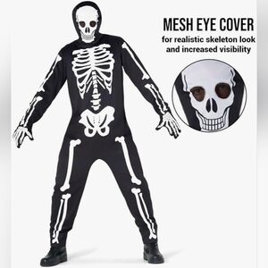Morph Mens Skeleton Costume - Size M